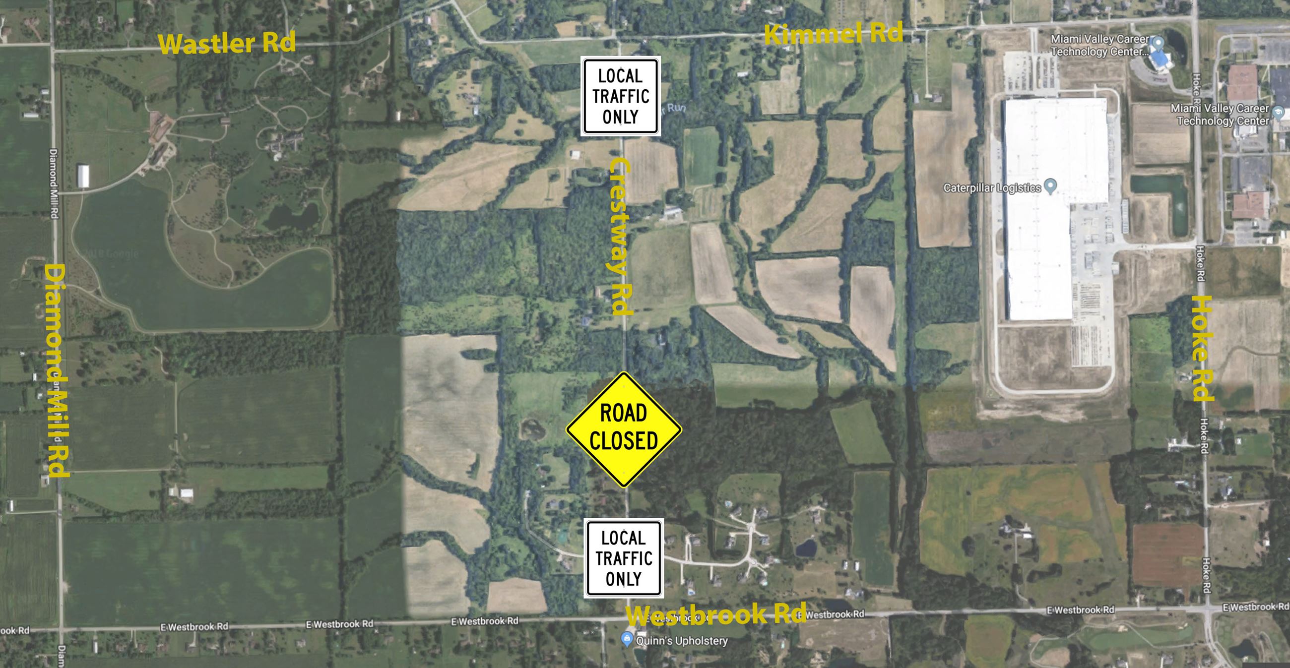 Crestway Road Closing